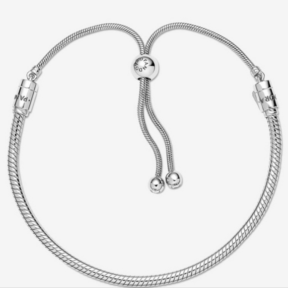 Pandora Moments Snake Chain Slider Bracelet - Picture 7 of 11